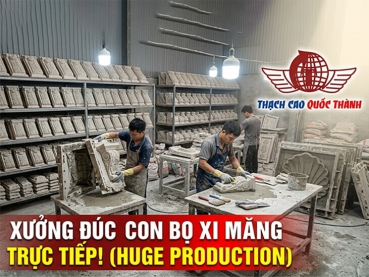 Thạch cao | Xưởng Đúc Con Bọ Xi Măng Lớn Nhất Miền Nam: Quy Trình Sản Xuất & Thi Công